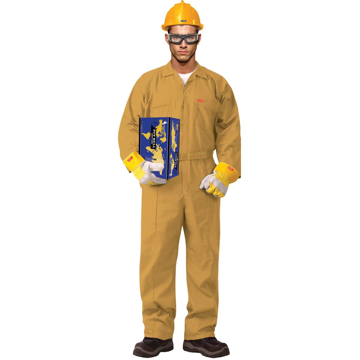 Pitbull Cotton Beige Coverall 1 Pitbull Cotton Beige Coverall