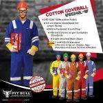 100% COTTON COVERALL WITH REFLECTIVE – PETROL BLUE 2