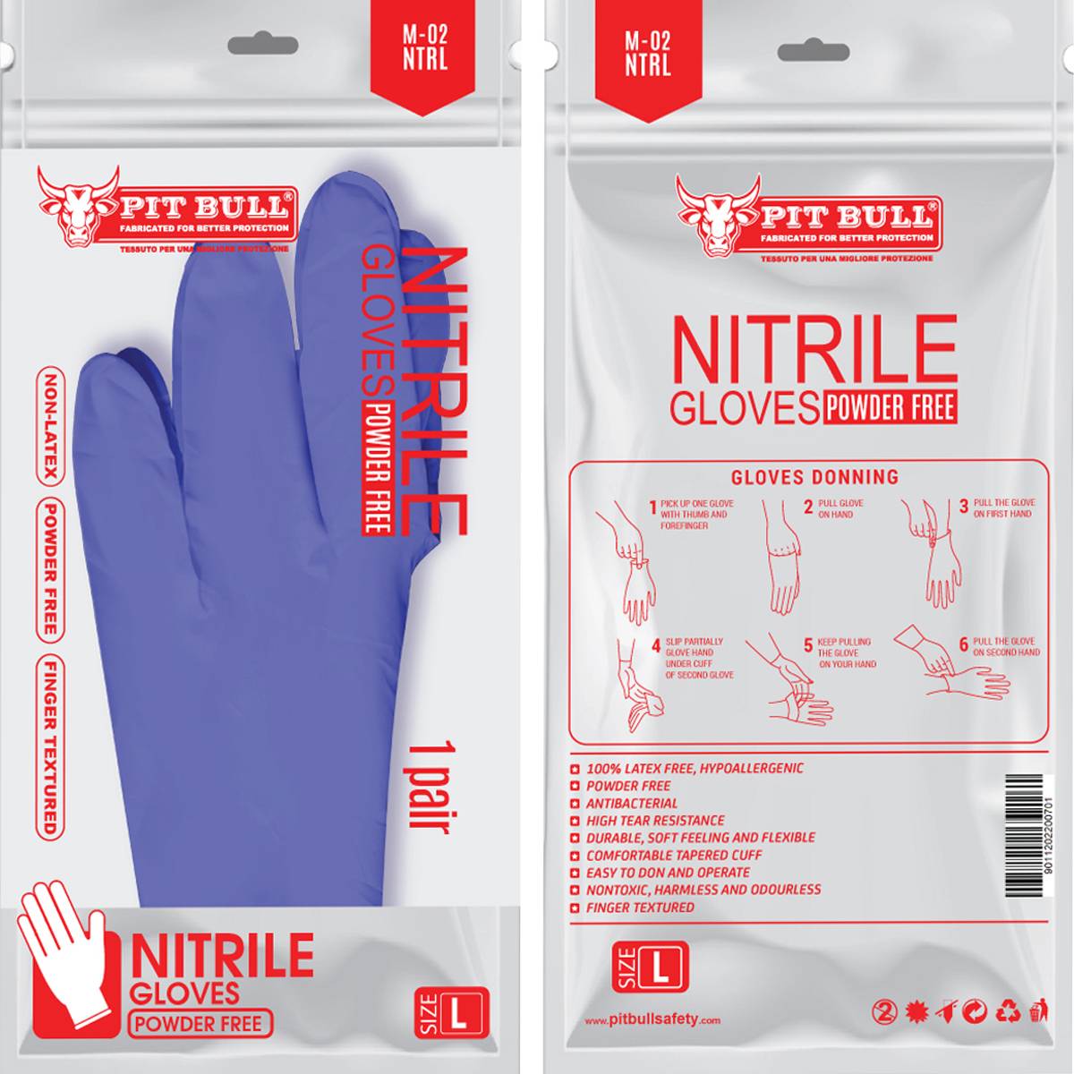 NITRILE GLOVES POUCH (BLURPLE) 3 NITRILE GLOVES POUCH (BLURPLE)