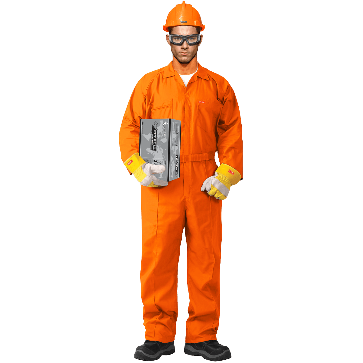 PITBULL COTTON ORANGE COVERALL 1 PITBULL COTTON ORANGE COVERALL