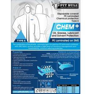 PITBULL Type-6 Chemical Protection PE Laminated Disposable Coverall